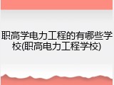 职高学电力工程的有哪些学校(职高电力工程学校)