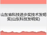 山东省科技进步奖技术发明奖(山东科技发明奖)