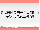商洛丹凤县初三全日制补习学校(丹凤初三补习)