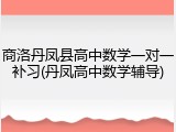 商洛丹凤县高中数学一对一补习(丹凤高中数学辅导)