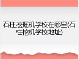 石柱挖掘机学校在哪里(石柱挖机学校地址)