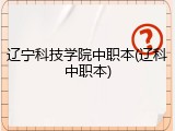 辽宁科技学院中职本(辽科中职本)