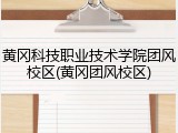黄冈科技职业技术学院团风校区(黄冈团风校区)