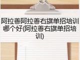 阿拉善阿拉善右旗单招培训哪个好(阿拉善右旗单招培训)