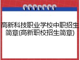 高新科技职业学校中职招生简章(高新职校招生简章)