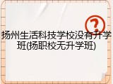扬州生活科技学校没有升学班(扬职校无升学班)
