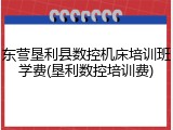 东营垦利县数控机床培训班学费(垦利数控培训费)
