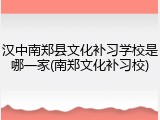 汉中南郑县文化补习学校是哪一家(南郑文化补习校)
