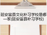 延安富县文化补习学校是哪一家(延安富县补习学校)