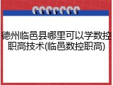 德州临邑县哪里可以学数控职高技术(临邑数控职高)