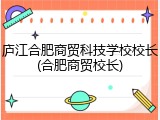庐江合肥商贸科技学校校长(合肥商贸校长)