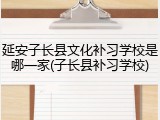 延安子长县文化补习学校是哪一家(子长县补习学校)