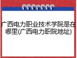 广西电力职业技术学院是在哪里(广西电力职院地址)