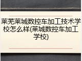 莱芜莱城数控车加工技术学校怎么样(莱城数控车加工学校)