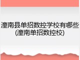 潼南县单招数控学校有哪些(潼南单招数控校)
