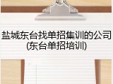 盐城东台找单招集训的公司(东台单招培训)
