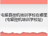 屯留县挖机培训学校在哪里(屯留挖机培训学校址)