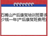 石嘴山产后康复培训班要多少钱一年(产后康复班费用)