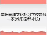 咸阳秦都文化补习学校是哪一家(咸阳秦都补校)