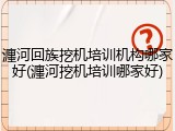 瀍河回族挖机培训机构哪家好(瀍河挖机培训哪家好)
