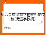 抚远县有没有学挖掘机的学校(抚远学挖机)