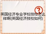 英国经济专业学校技校怎么样啊(英国经济技校如何)