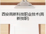 西安高新科技职业技术(高新技职)