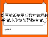 松原前郭尔罗斯数控编程教学培训机构(前郭数控培训)