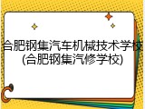 合肥钢集汽车机械技术学校(合肥钢集汽修学校)