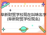 阜新财贸学校现在叫啥名字(阜新财贸学校现名)