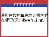 深圳有数控车床培训机构吗在哪里(深圳数控车床培训)