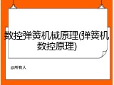 数控弹簧机械原理(弹簧机数控原理)