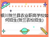 银川贺兰县农业职高学校如何招生(贺兰农校招生)