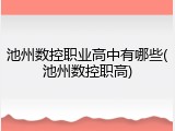 池州数控职业高中有哪些(池州数控职高)