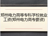 郑州电力高等专科学校就业工资(郑州电力高专薪资)