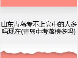 山东青岛考不上高中的人多吗现在(青岛中考落榜多吗)