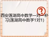 西安莲湖高中数学一对一补习(莲湖高中数学1对1)