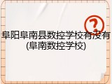 阜阳阜南县数控学校有没有(阜南数控学校)