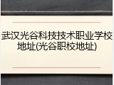 武汉光谷科技技术职业学校地址(光谷职校地址)