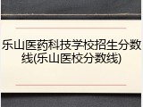 乐山医药科技学校招生分数线(乐山医校分数线)