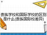 贵族学校和国际学校的区别是什么(贵族国际校差异)