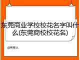 东莞商业学校校花名字叫什么(东莞商校校花名)
