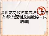 深圳龙岗数控车床培训学校有哪些(深圳龙岗数控车床培训)