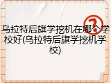 乌拉特后旗学挖机在哪个学校好(乌拉特后旗学挖机学校)