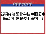 新疆经济职业学校中职招生简章(新疆职校中职招生)