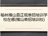 榆林横山县正规单招培训学校在哪(横山单招培训校)