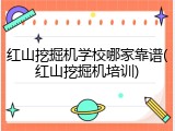 红山挖掘机学校哪家靠谱(红山挖掘机培训)