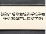 鹤壁产后修复培训学校学费多少(鹤壁产后修复学费)