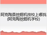 阿克陶县挖掘机技校上哪找(阿克陶挖掘机学校)