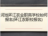 河池环江农业职高学校如何报名(环江农职校报名)